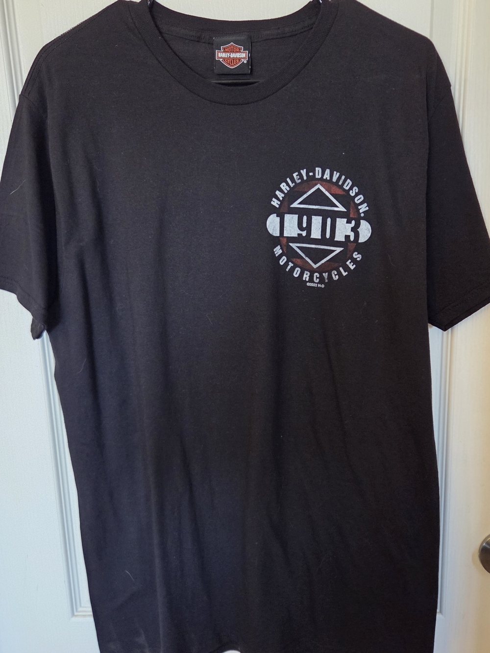 Harley-Davidson Black Tee with Light Gray Chest Emblem